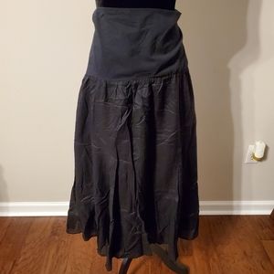 High waisted lined cotton skirt